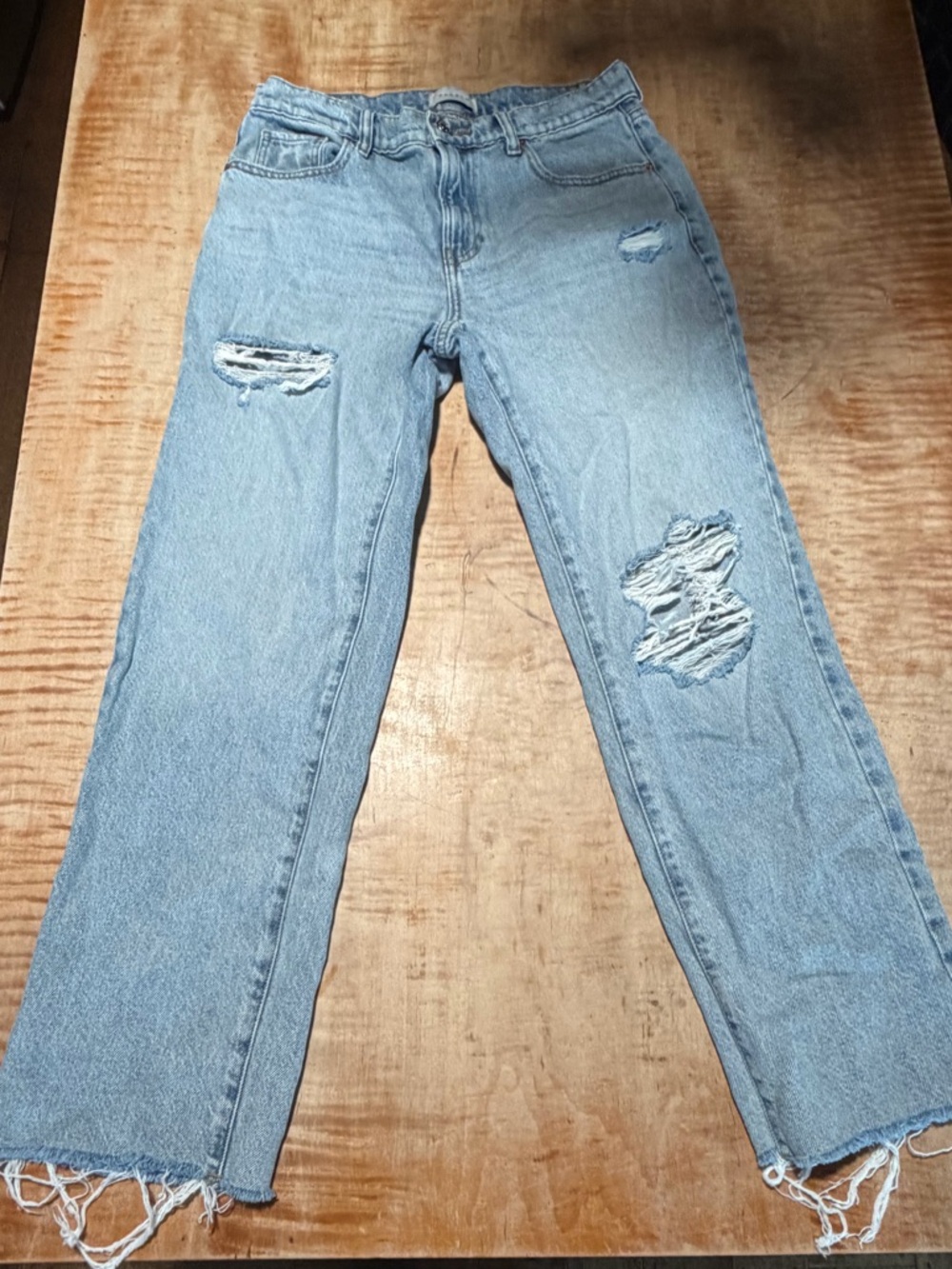 PacSun Light Wash Distressed Straight-Leg Jeans - size 26 - 90’s Straight leg